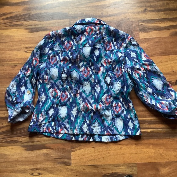 Ruby Rd. Size 14 Multicolor Button Down Shirt - Picture 4 of 8